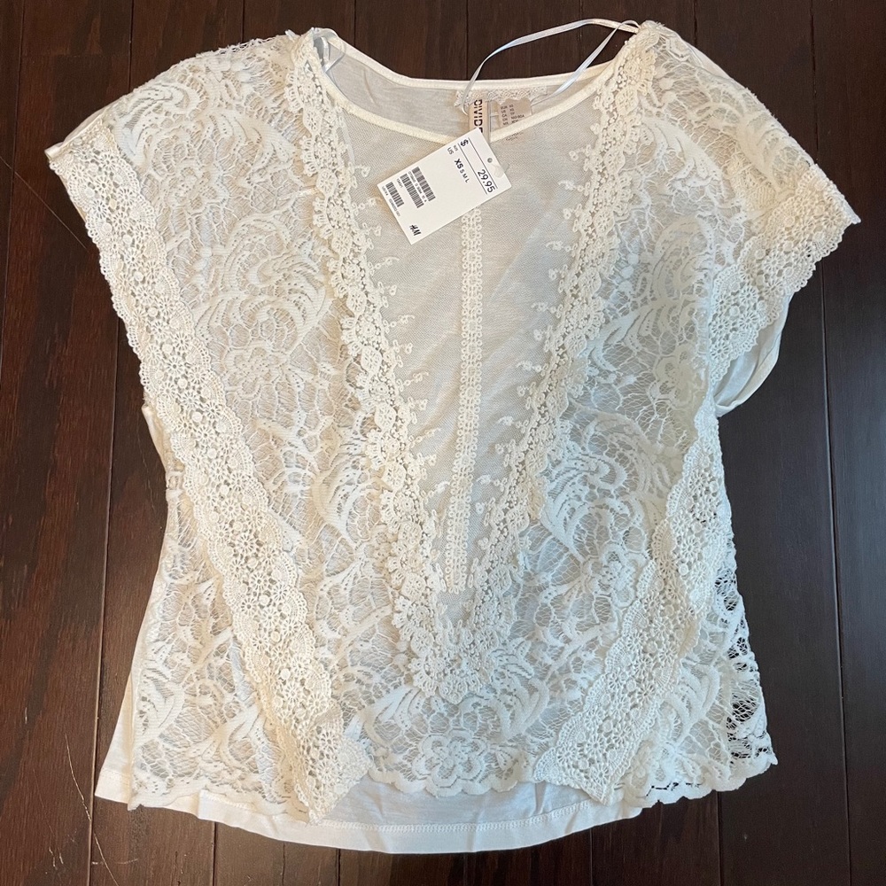 NWT H&M see through sleeveless top